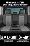 Ford Tourneo Connect  Uyumlu 5 KOLTUK TAM SET MOCHA SERİSİ TAM SET TAY TÜYÜ OTO KOLTUK KILIFI FÜME