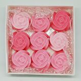 Sabun - Kokulu Süs Sabunu - Gül 9 Adet Pembe - 3cm*2cm