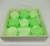 Sabun - Kokulu Süs Sabunu - Gül 9 Adet Yeşil-3cm*2cm