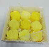 Sabun - Kokulu Süs Sabunu - Gül 9 Adet Sarı Gül-3cm*2cm