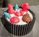 YILBAŞINA ÖZEL KAP İÇİNDE SÜSLÜ MUM