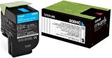 Lexmark 80C8HC0 Mavi Orijinal Toner Lexmark CX410/CX510  3.000 Sayfa