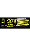 DesingONB Motorsiklet Jant Şeridi Sticker Set Cf Nk 250 Sarı  Sağ-Sol/Ön-Arka