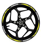 Yamaha Beyaz yazılı  sarı pençe şeritli