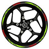 Honda kırmızı yazılı  neon(fıstık yeşili) pençe şeritli