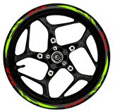 PCX kırmızı yazılı  neon(fıstık yeşili) pençe şeritli