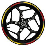 CB125R kırmızı yazılı  turuncu reflektif pençe şeritli