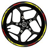 Xmax kırmızı yazılı  sarı pençe şeritli