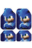 Dekoratif Dijital Baskılı Sonic Desen Her Araca Uyumlu Yıkanabilir Oto Paspas Takımı