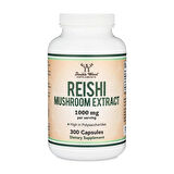 DOUBLE WOOD Reishi Mushroom Extract (Mantar özü takviyesi) 1000 Mg 300 Caps (Bağşıklılık desteği)