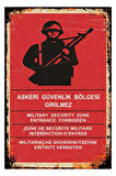 Askeri Güvenlik Bölgesi Girilmez Ahşap Mdf Poster, Modern Duvar Dekoru, Ev, Ofis, Cafe Duvar Süs