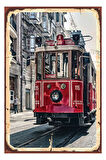 Tramvay Taksim Ahşap Mdf Poster, Modern Duvar Dekoru, Sanatsal Poster, Ev Ofis, Cafe Duvar Süs