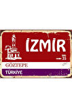 İzmir Göztepe Ahşap Mdf Poster, Modern Duvar Dekoru, Sanatsal Poster, Ev Ofis, Cafe Duvar Süs