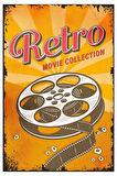 Retro Movie Ahşap Mdf Poster, Modern Duvar Dekoru, Sanatsal Poster, Ev Ofis, Cafe Duvar Süs