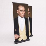 Atatürk Poster Baskılı Pro Roll Up Banner 85x200cm No:4