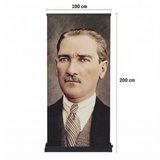 Atatürk Poster Baskılı Pro Roll Up Banner 100x200cm No:2