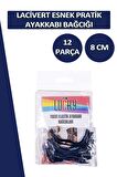 Lucky Yassı Esnek Pratik Elastik Ayakkabı Bağcık 1 Çift 12 Parça