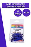 Lucky Yassı Esnek Pratik Elastik Ayakkabı Bağcık 1 Çift 12 Parça