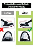 Sneakers Ayakkabı Kırışıklık Önleyici Koruyucu S 35-40 Uyumlu + Beyaz Ayakkabı Bağcığı