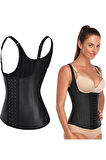Dr.Fitto Latex Çelik Balenli Kopçalı Vücut Şekillendirici Askılı Tip Korse Dr301
