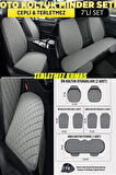Mitsubishi L200 Terletmez Kumaş MinTerletmez Kumaş 7 Parça Full Takım Gri-Gri