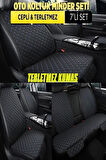 Chevrolet Captiva Terletmez Kumaş MinTerletmez Kumaş 7 Parça Full Takım siyah-mavi