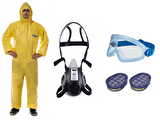 Tam Koruma Yüz Maskesi (Drager 3300 Maske-ABEK Filtre-Gözlük-Tulum)