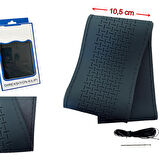 Lüx Desenli Deri Dikme Direksiyon Kılıfı 38-40cm Siyah OND360