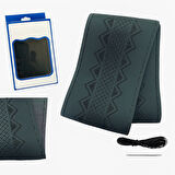 Lüx Desenli Deri Dikme Direksiyon Kılıfı 38-40cm Siyah OND362