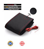 Lüx Deri Dikme Direksiyon Kılıfı Güderili 38-40cm Gri OND372