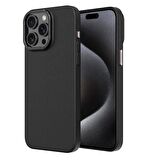 Teleplus iPhone 15 Pro Max Kılıf Suni Deri Pc Mat Dokulu Kapak