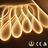 220 Volt Dim Edilebilir Şerit Led 10 Cm De Kesilebilir M/120 Led Amber (Sarı) 5M İP65