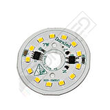 220Volt 7Watt Smd 2835 Ledli Led Modül 10mm Delik Çaplı Gün Işığı 220V 7W Avize Ledi 44mm(3 Adet)