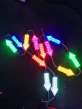 12 Volt Ok Yönlü Led Modül İşaret Modülü Tabela Modül Reklamcı Modül Pembe (3 Adet) 
