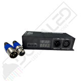 DMX 512 Decoder 4 Kanal RGBW Denetleyici Dijital Ayarlı DMX 512 Led Kontrol 4x8 Amper