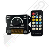 Kelvin Ayarlı 2 Kanal Led Dimmer 12-24 Volt