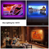 Televizyon Monitör Arkası Kumandalı Rgb Şerit Led 3 Metre