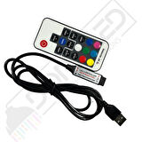 RGB KONTROL MODÜLÜ RF USB Giriş 5-24 Volt LED şerit için
