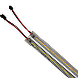 220 Volt 2835 Çubuk Led 30 CM Kasalı Dim Edilebilir Bar Led 220v Gün Işığı 3000-3200K-Şeffaf Cam