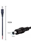 5.5mm X 2.1mm Erkek Adaptör Uzatma Kablosu 15cm Adaptör Kablosu Erkek 22AWG 36V 3A Besleme (3 Adet)