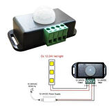 12V 24V DC Hareket Sensörü Pır Dedektör Hareket Sensörlü