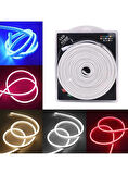 12 Volt 6x12mm Turkuaz Esnek Neon Led 5 Metre (1 cm'de Kesilebilir.)