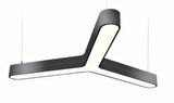 ÜÇGEN LİNEER AYDINLATMA ARMATÜR RADÜSLÜ Siyah - Beyaz 6000-6500K - Çap : Q80-40X40cm (1,2m) - 38W - 4940Lm