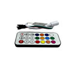 SP104E WS2811-WS2812 Volt ARGB Pixel Kontrol Devresi 21 Tuşlu RF Kumandalı Magic Led