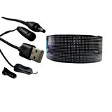 Bluetooth Lu Telefon Kontrollü 16x96 Flexible Matrix Led Ekran 5-12V (652*102 mm)