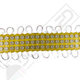 24 Volt Amber (Sarı) 3 Watt 3 lü Lensli 3030 Reklamcı Modül (10 Adet)