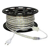 220 Volt Şerit Led 220V Kırmızı 5 Metre 3Çipli Silikonlu(Fiş Dahil)(5 Metre)