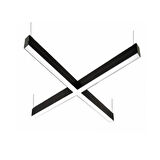 X LİNEER AYDINLATMA LED ARMATÜR Siyah - Beyaz 6000-6500K - Çap : 80x80cm (1,6m) - 52W - 6760Lm