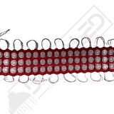 24 Volt Kırmızı 3 Watt 3 lü Lensli 3030 Reklamcı Modül (10 Adet)