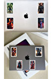 Avangers 8'li Sticker Hulk Thanos BlackWidow Batman Spiderman Ironman Dr.Strange